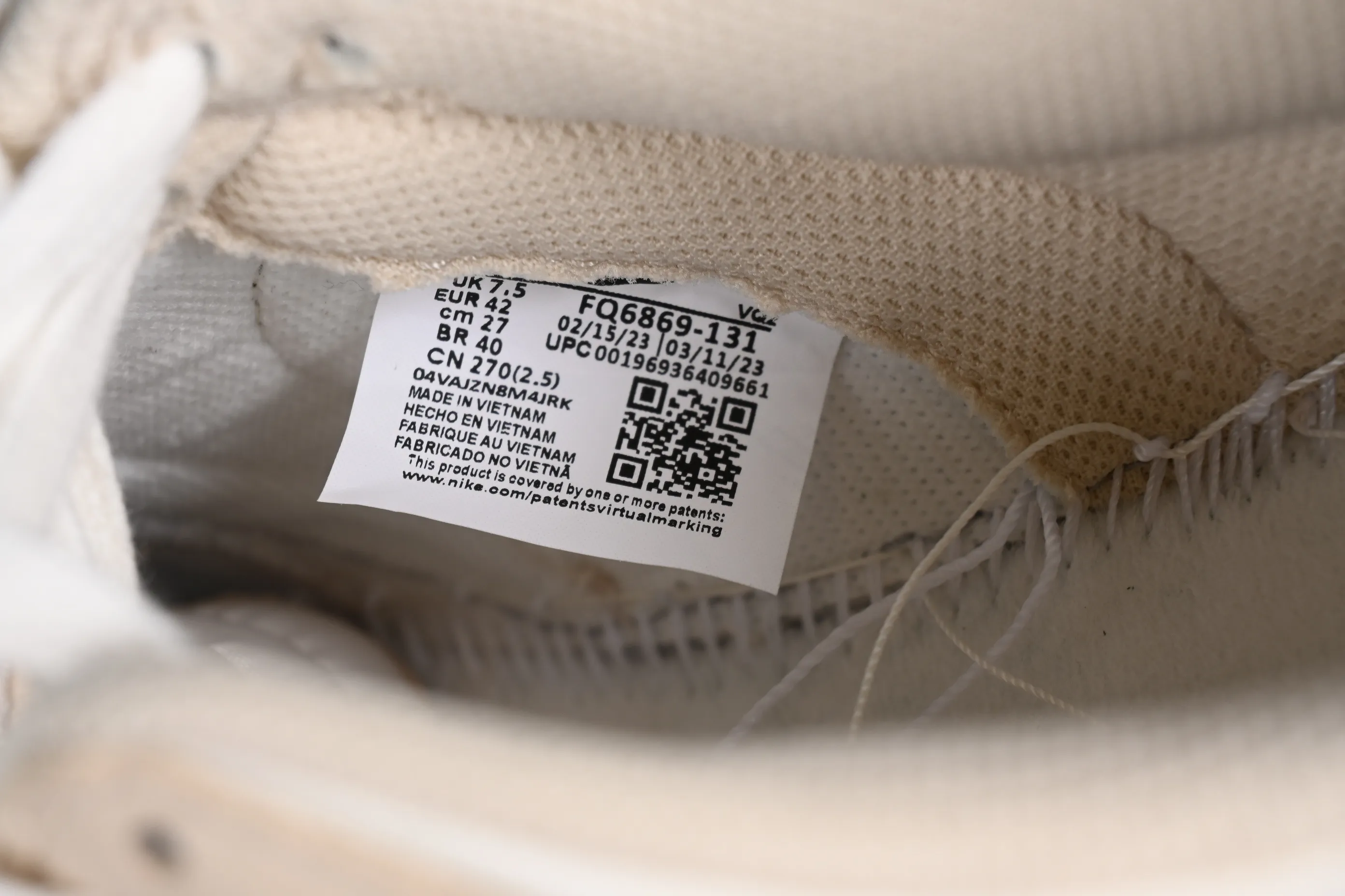 All categories Nk SB Dunk series Nk SB Dunk Low low-top sneakers Nk Dunk Low "Pale Ivory" dark and light ivory color matching SB low-top sports and leisure sneakers FQ6869-131